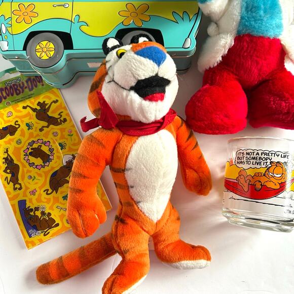 Saturday Morning Cartoons Gift Set Scooby Garfield Smurf Tony Plush - Picture 2 of 15